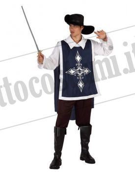 Costume da moschettiere azzurro